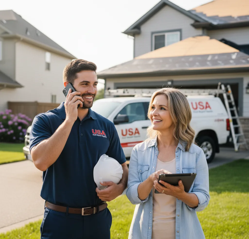 USA Roof Repair Experts customer support in Blanchard